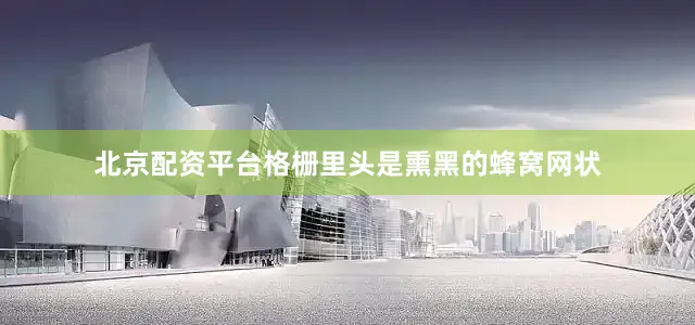 北京配资平台格栅里头是熏黑的蜂窝网状