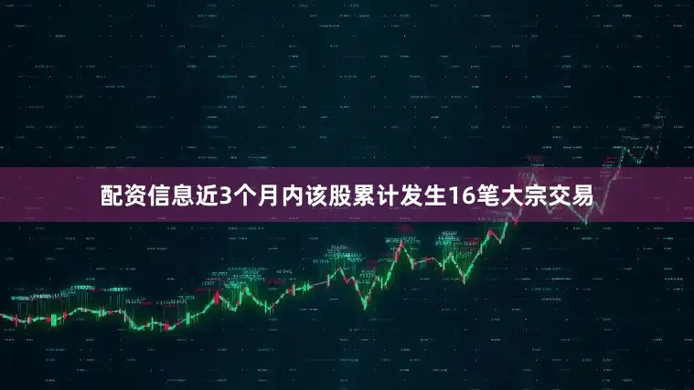 配资信息近3个月内该股累计发生16笔大宗交易